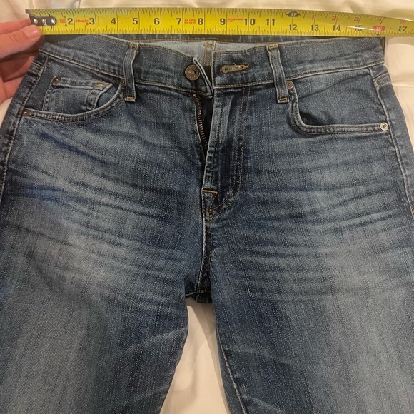 7 For All Mankind 7FAM Denim Slimmy High Rise Medium Wash Blue Jeans Women's 29 - Picture 4 of 4